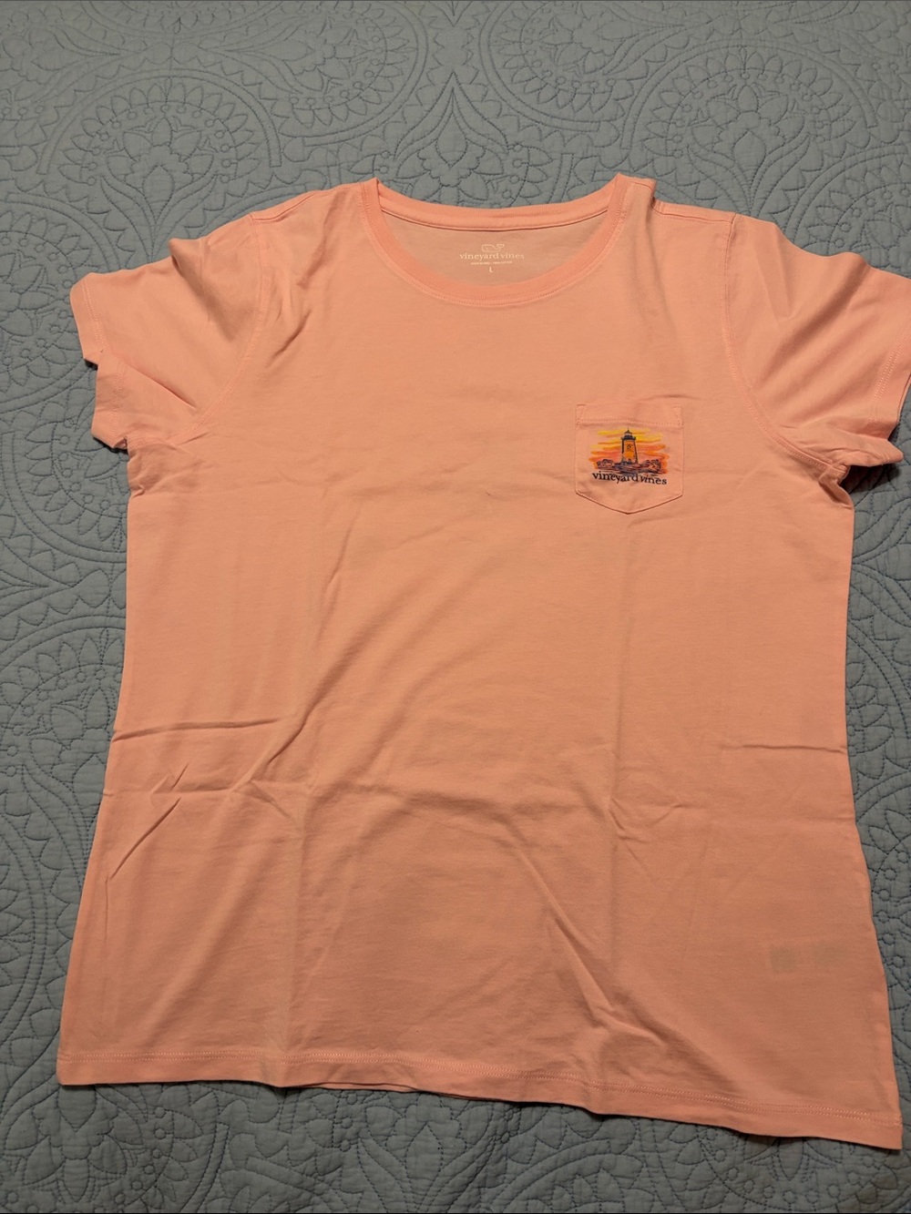 Vineyard Vines Coral Crewneck Tee